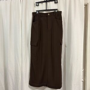 Veiled Elegant Brown Women's Skirt